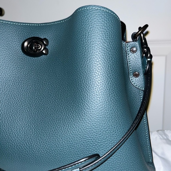 Coach Teal and Black Shoulder Bag - Picture 3 of 11